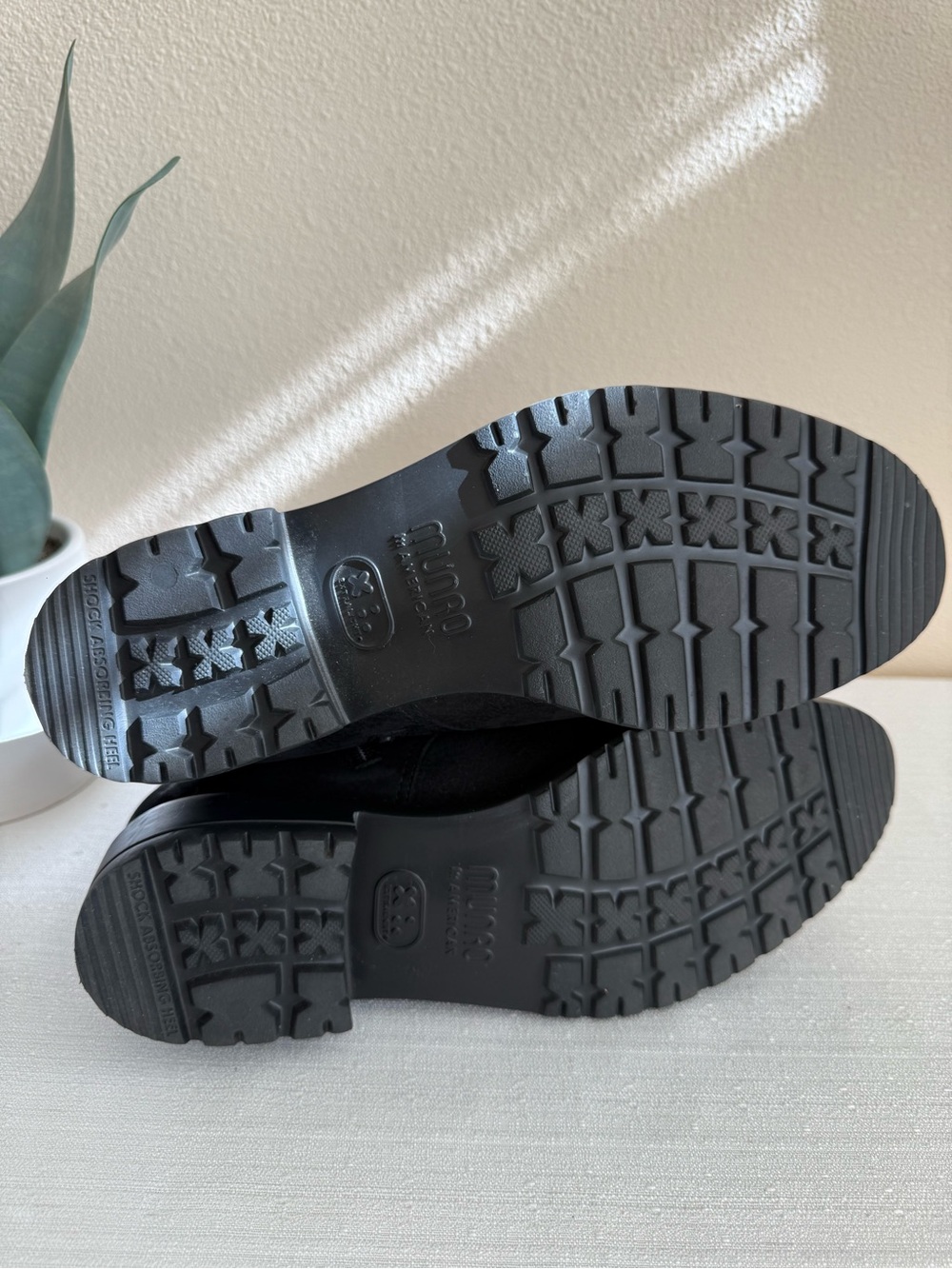 Munro Black Lace-Up Ankle Boots with Buckle Accent - Picture 13 of 13